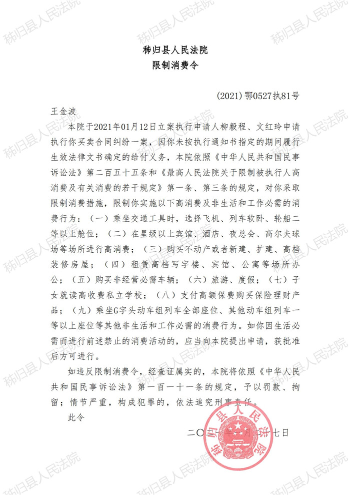 (2021)鄂0527执81号王金波限制消费令_00.jpg